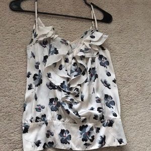 Lauren Conrad floral/ruffle tank